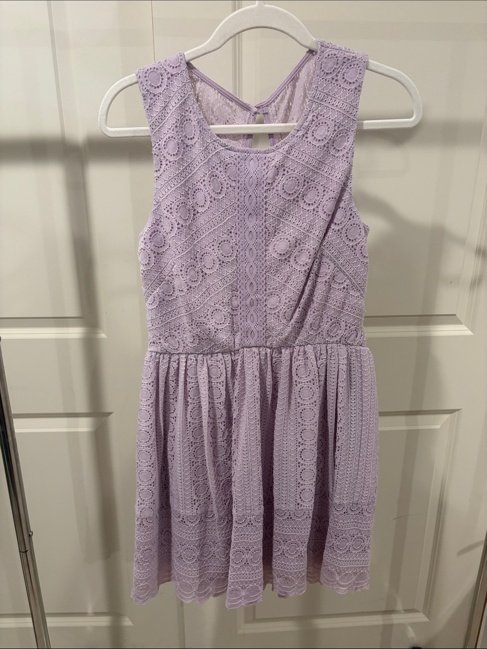 Altar'd State Lavender Lace Midi Dress